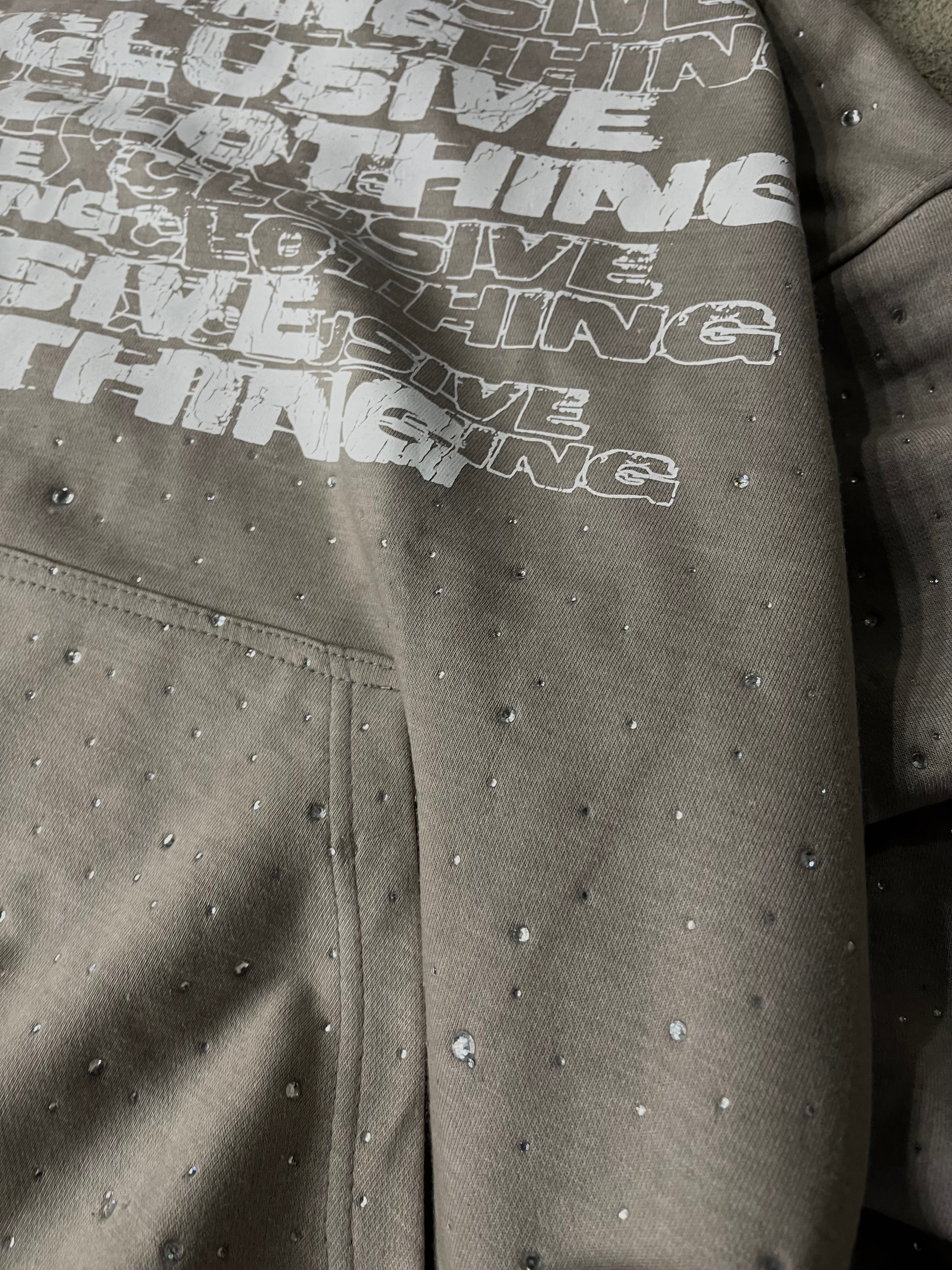 “XCLUSIVE" RHINHSTONE HOODIE