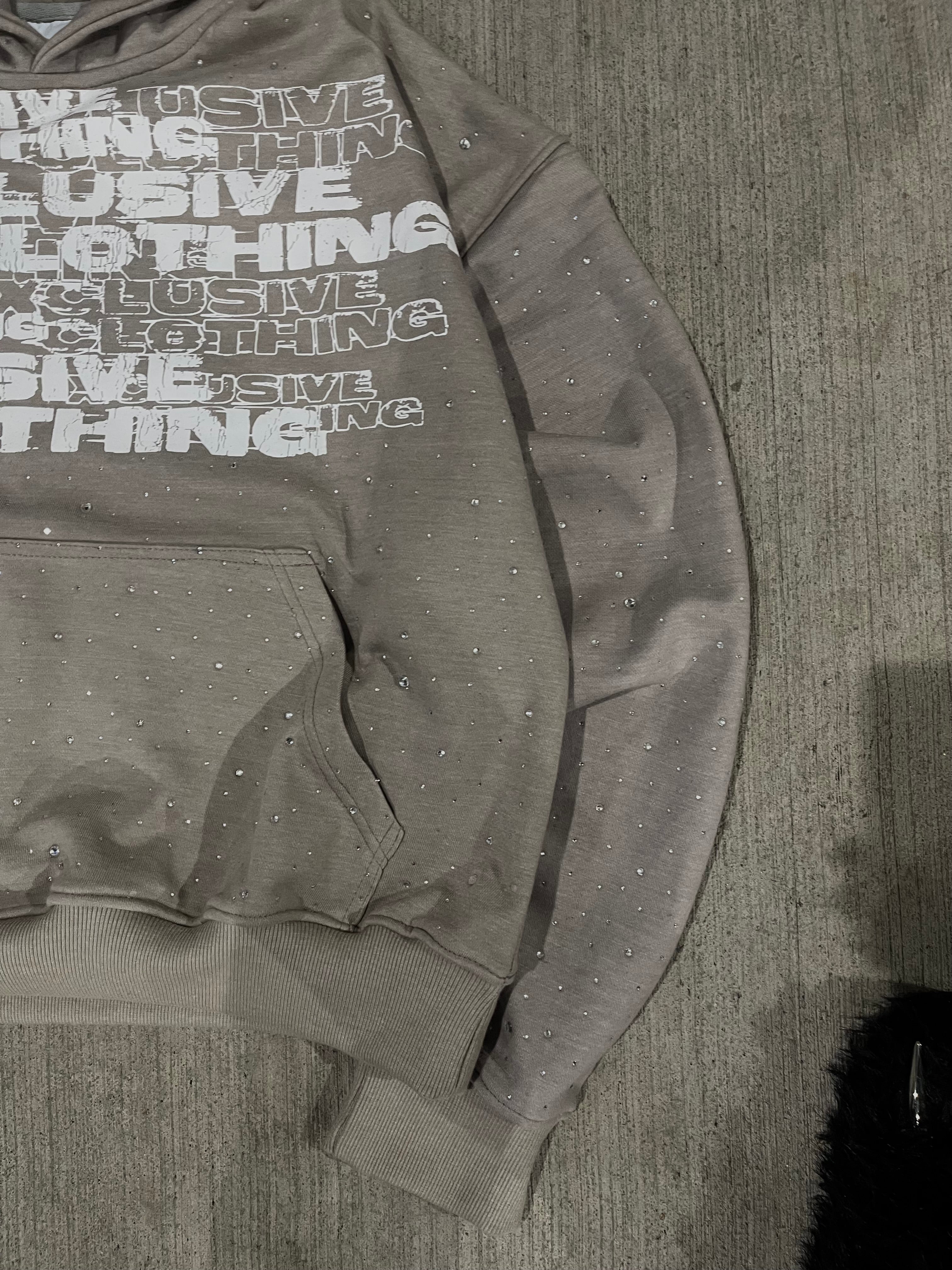 “XCLUSIVE" RHINHSTONE HOODIE